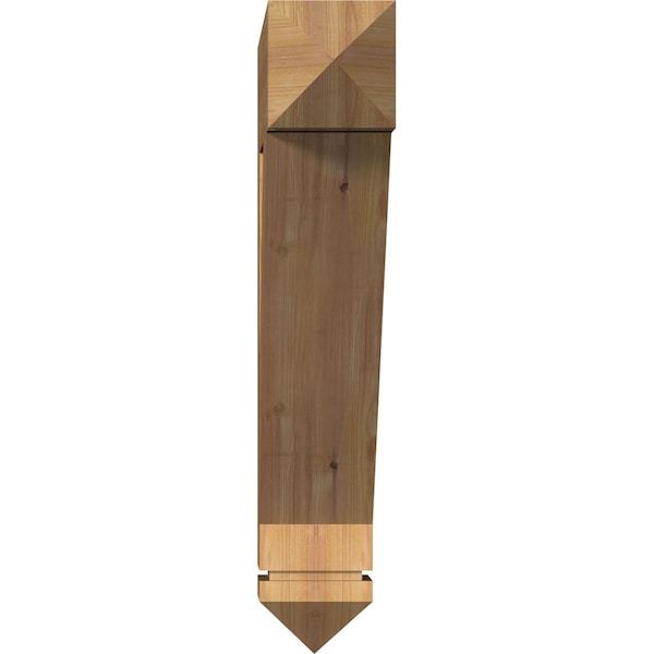 Traditional Arts & Crafts Smooth Bracket, Western Red Cedar, 5 1/2W X 30D X 30H